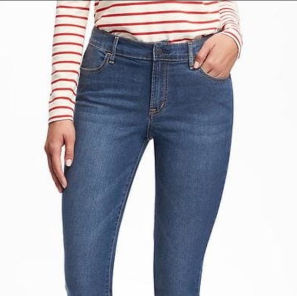 mid rise dark wash jeans